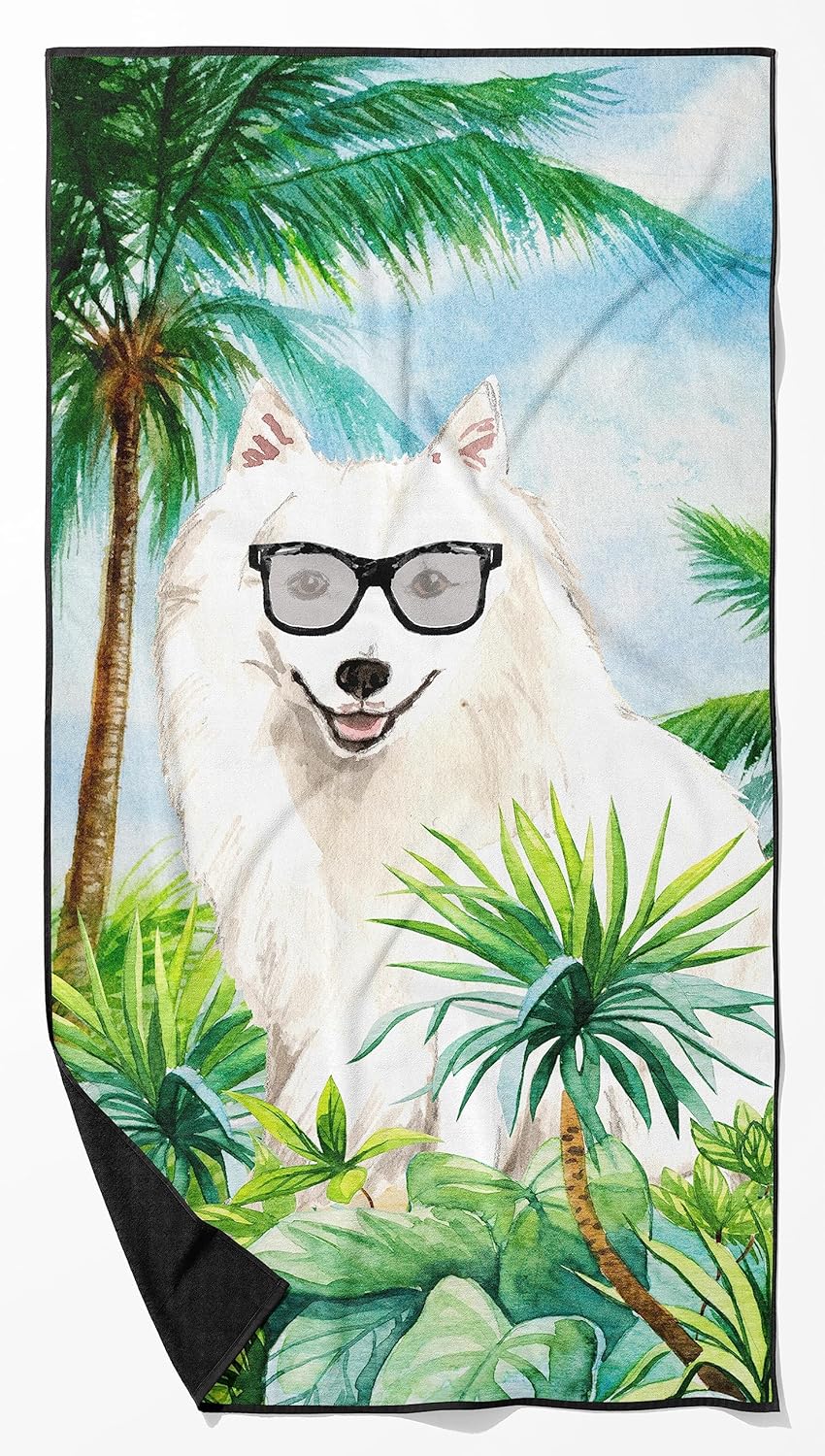 Caroline's Treasures CK3011TWL3060 Japanese Spitz Premium Beach Towel Oversized Towel Beach Blanket, Pool, Beach Essentials, Yoga, Premium Bath Towel, Quick Dry Plush