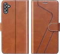 Vista 54 de para Samsung Galaxy A14 5G (2023) Funda tipo cartera, Funda de cuero con tapa [Bloqueo RFID] Soporte para tarjetas de crédito Folio Soporte