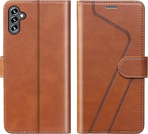 Funda tipo cartera para Samsung Galaxy A13 5G, funda de cuero con tapa con bloqueo RFID, soporte para tarjetas de crédito, soporte magnético