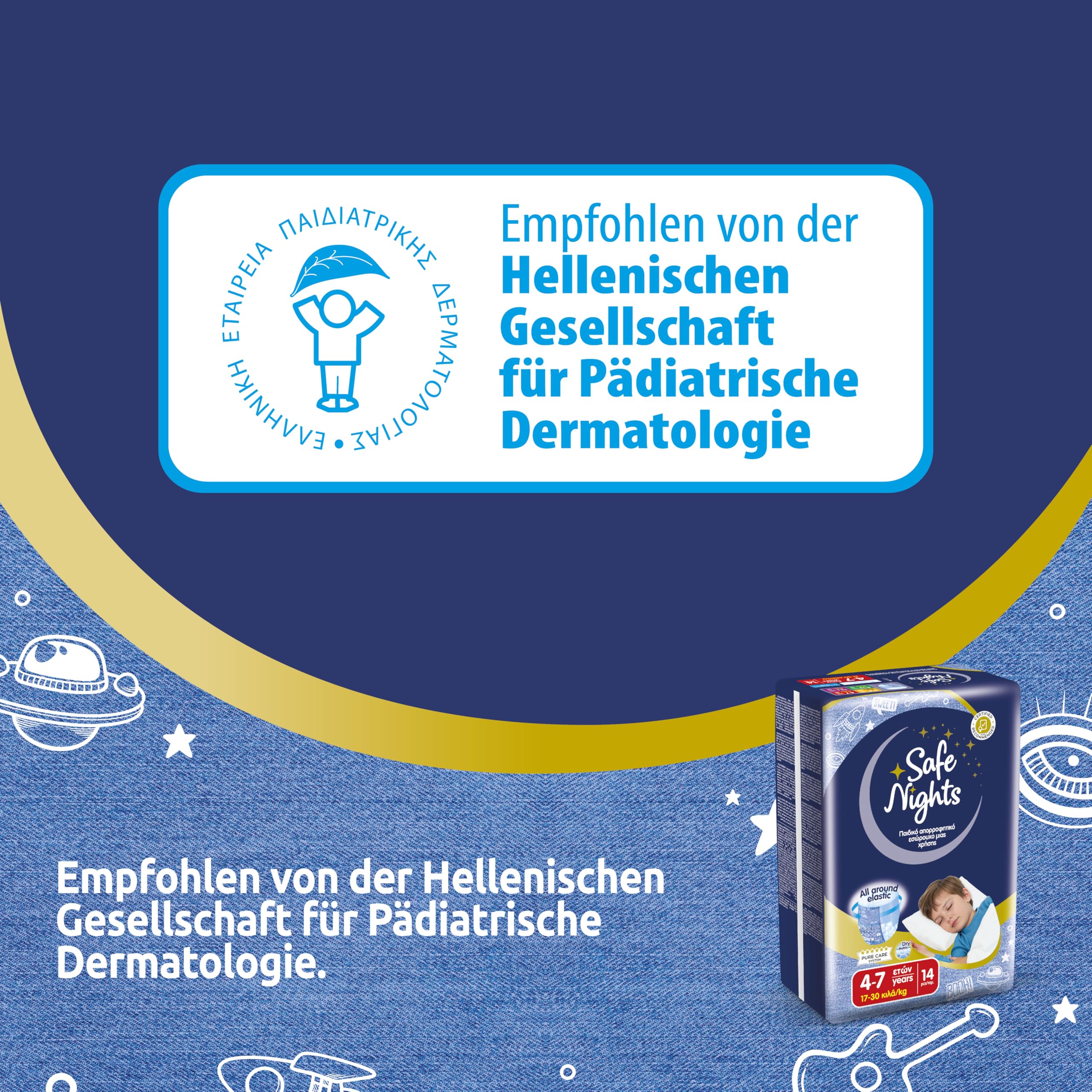 Babylino Safe Nights Boy, Höschen für die Nacht, für Kinder von 4-7 Jahren (17-30 kg), 14 Stück – Ansicht 10