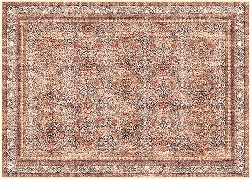 Miniatura 228 de Phantoscope Vintage Collection - Alfombra de área de 8 x 10 pies, alfombra grande para sala de estar, lavable, bohemio, antideslizante