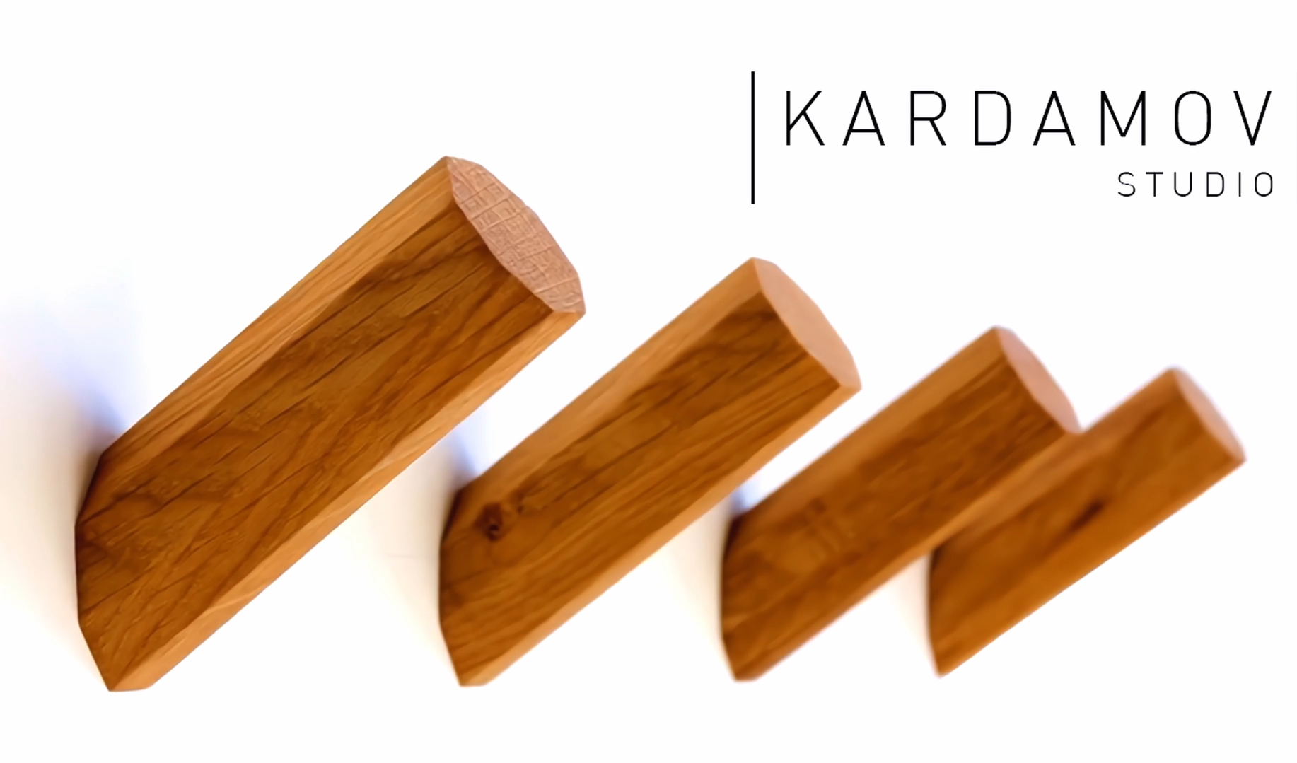 Kardamov Studio 3er Set Mini-Wandregale, Kleine Natürliche Holz