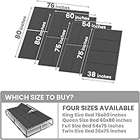 Vista 2 de Light and Thin Bunkie Board, Folding Spring Box,King Size 57.5x80'', Large Double Bed 10MM, Bed Support Flat Noodles,Light and Thin, Breathable