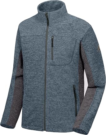 Little Donkey Andy Mens Winter Warm Polar Fleece Golf Jacket Lightweight Thermal Hiking Running Travel Jacket