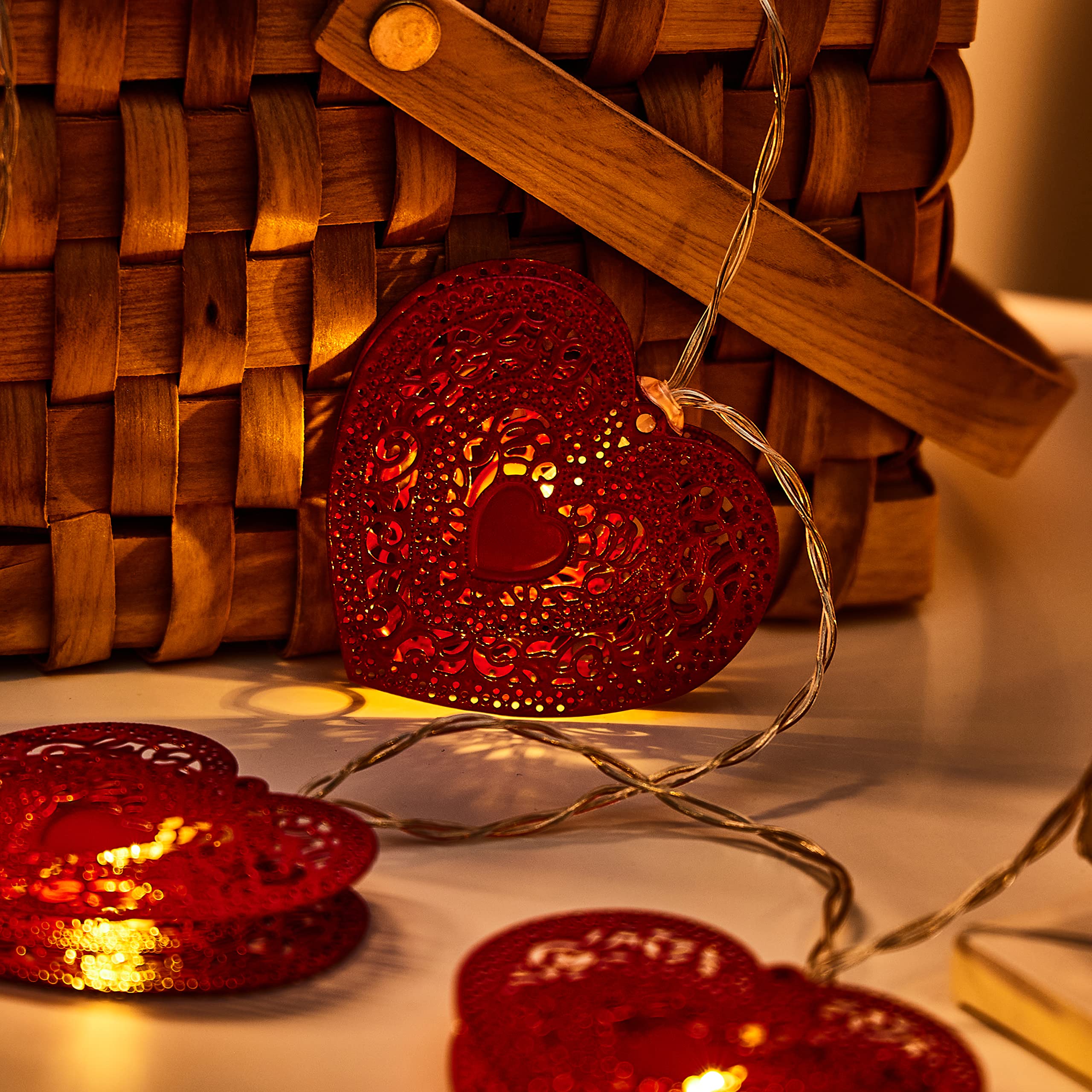 Homeleo 3er-Set Herzförmige LED-Lichter – Batteriebetrieben Mit Saugnapf Für Valentinstag, Hochzeit & Deko