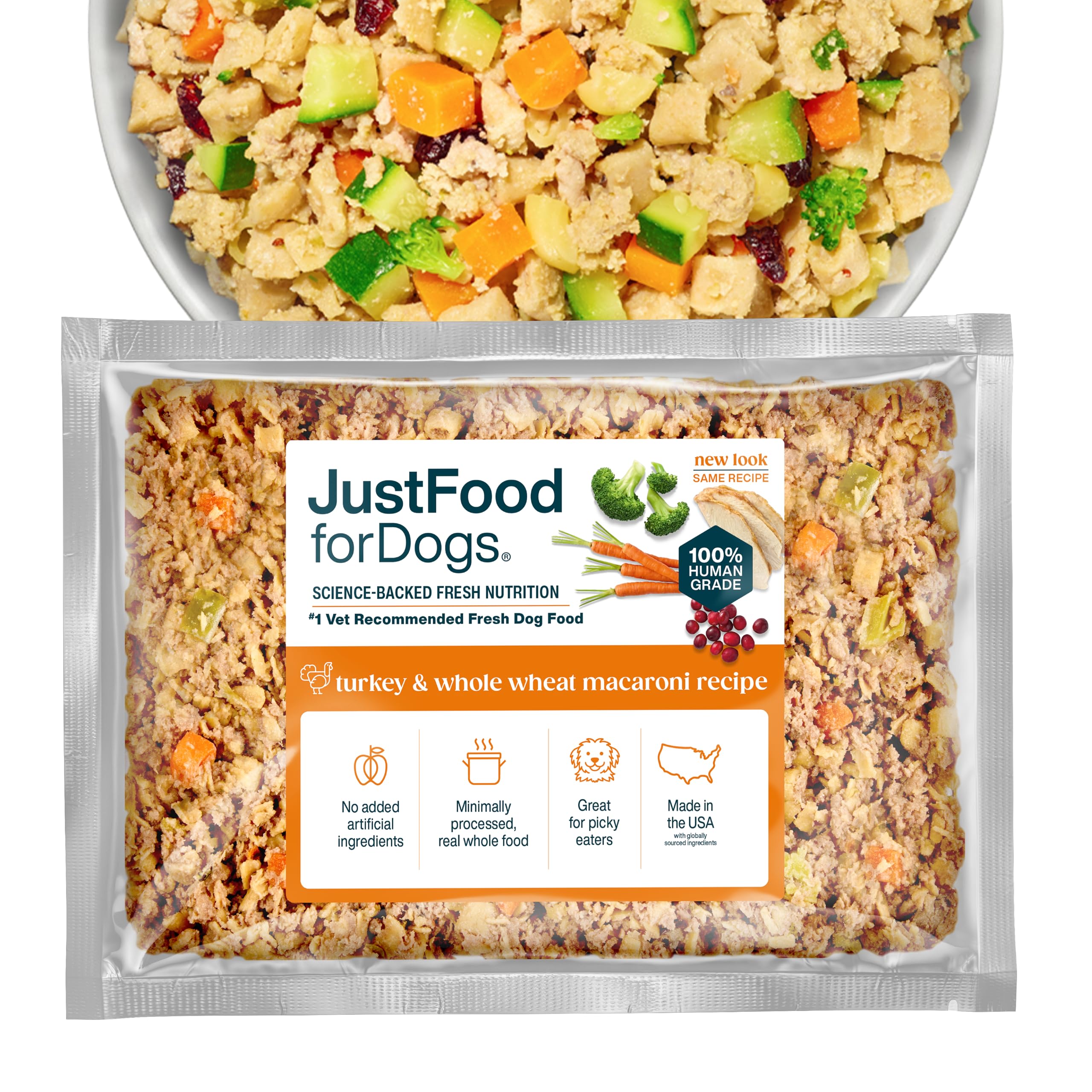 JustFoodForDogs Turkey & Whole Wheat Macaroni