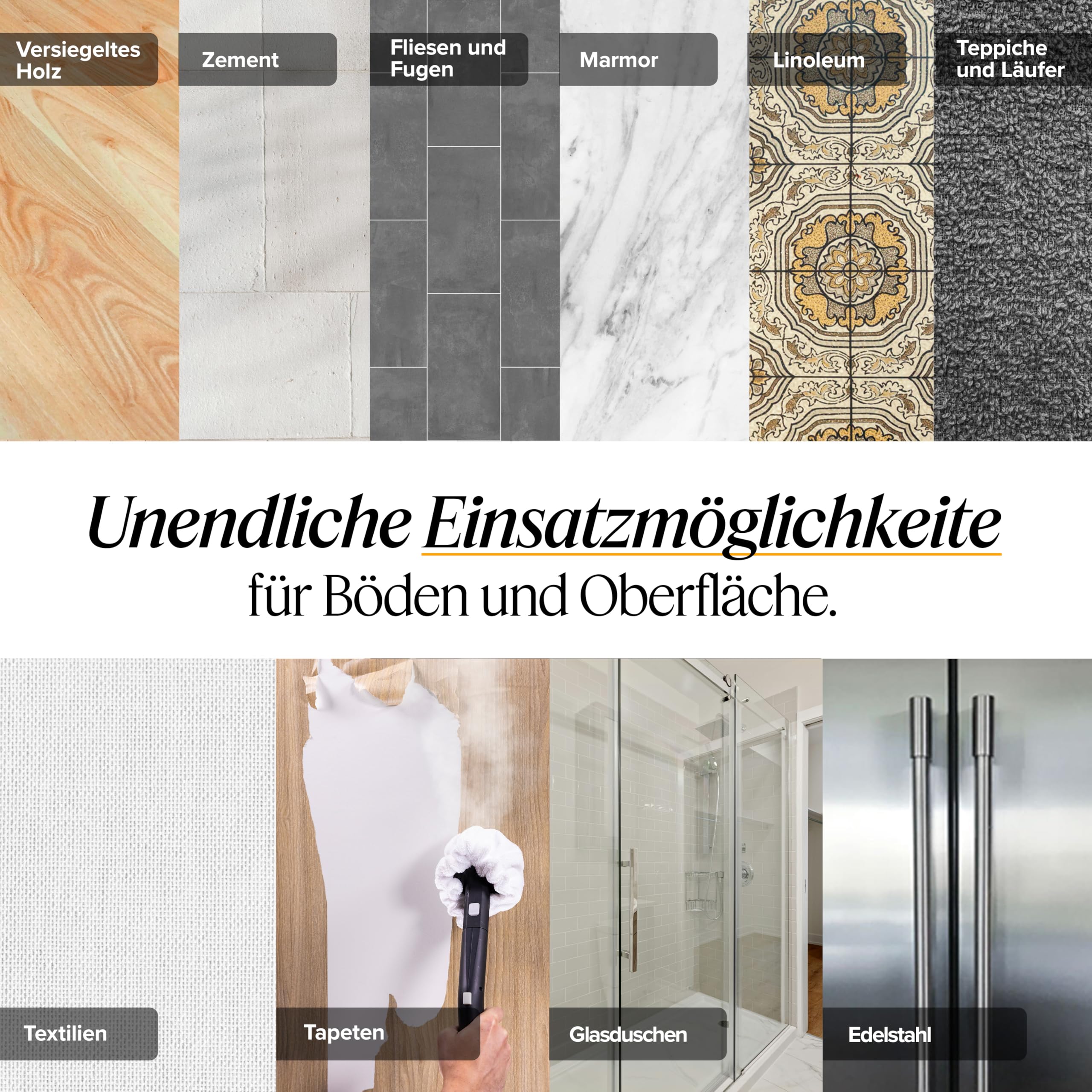 Dupray Neat Plus Dampfreiniger – Vielseitiger Hochleistungs-Dampfreiniger für Zuhause: Böden, Möbel, Autos und mehr (EU-Stecker, Neat Plus + 17 Zubehörteile)