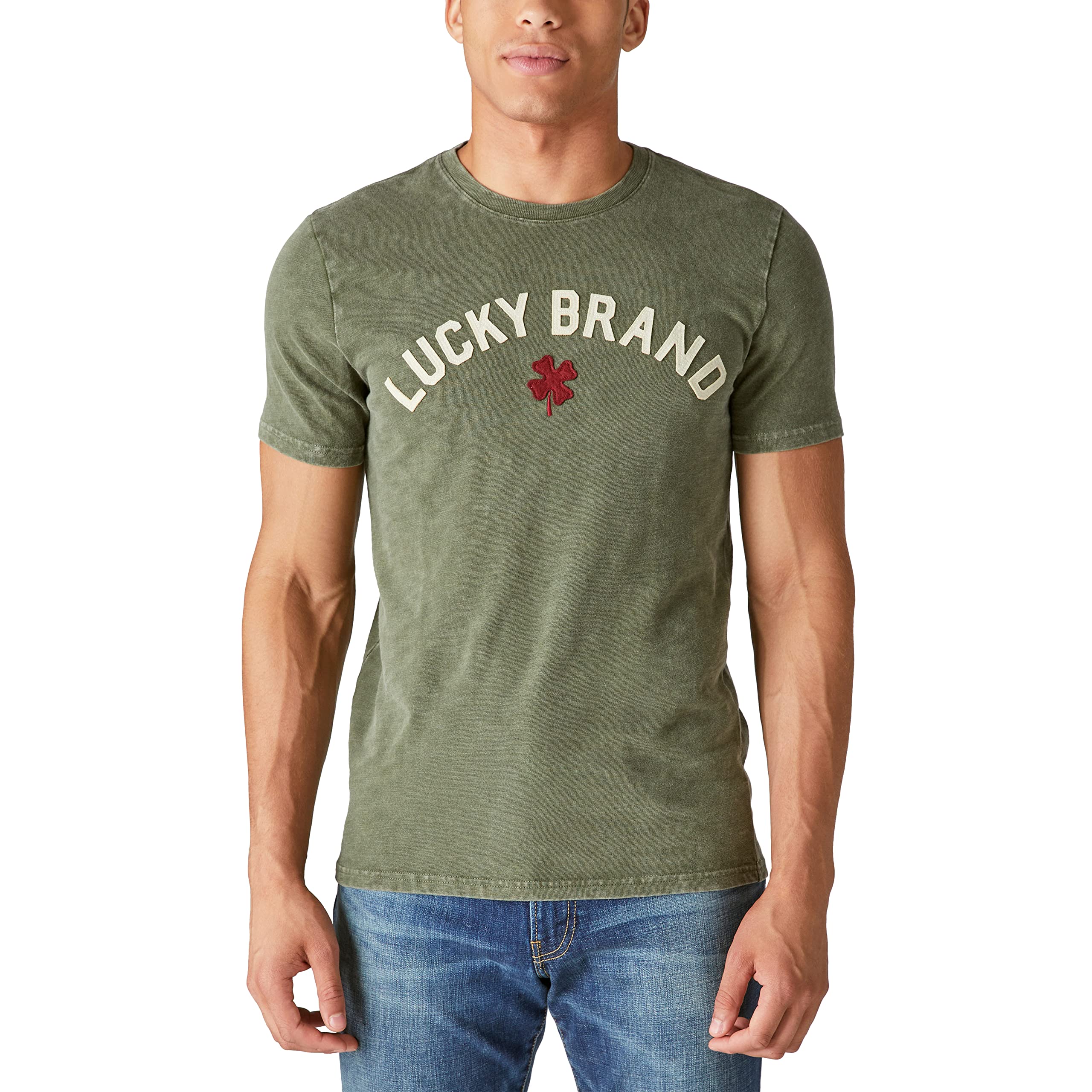 Lucky BrandMen's Lucky Logo Clover Graphic Tee