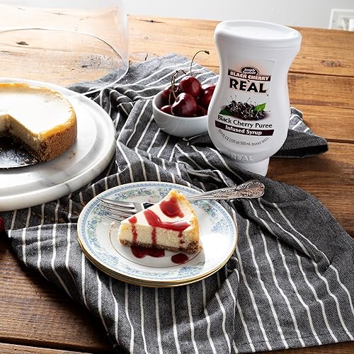 Miniatura 3 de Black Cherry Reàl - Jarabe con infusión de puré de cereza negra, botella exprimible de 16.9 onzas líquidas (paquete de 3)