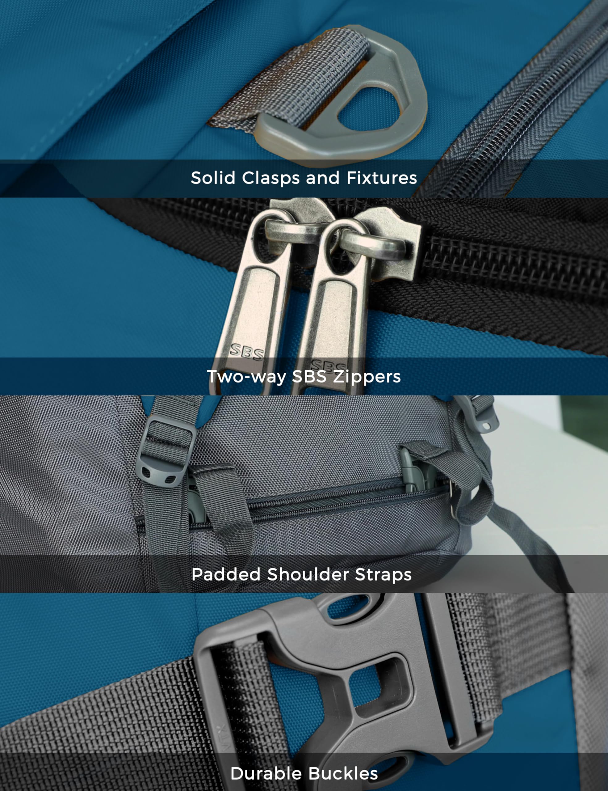 Ubon Duffle Bag wodoodporna torba podróżna, duża pojemność, z wieloma kieszeniami, lekka, z kieszenią na bieliznę, paski kompresyjne, wielofunkcyjna torba kempingowa, plecaki turystyczne, na urlop, do