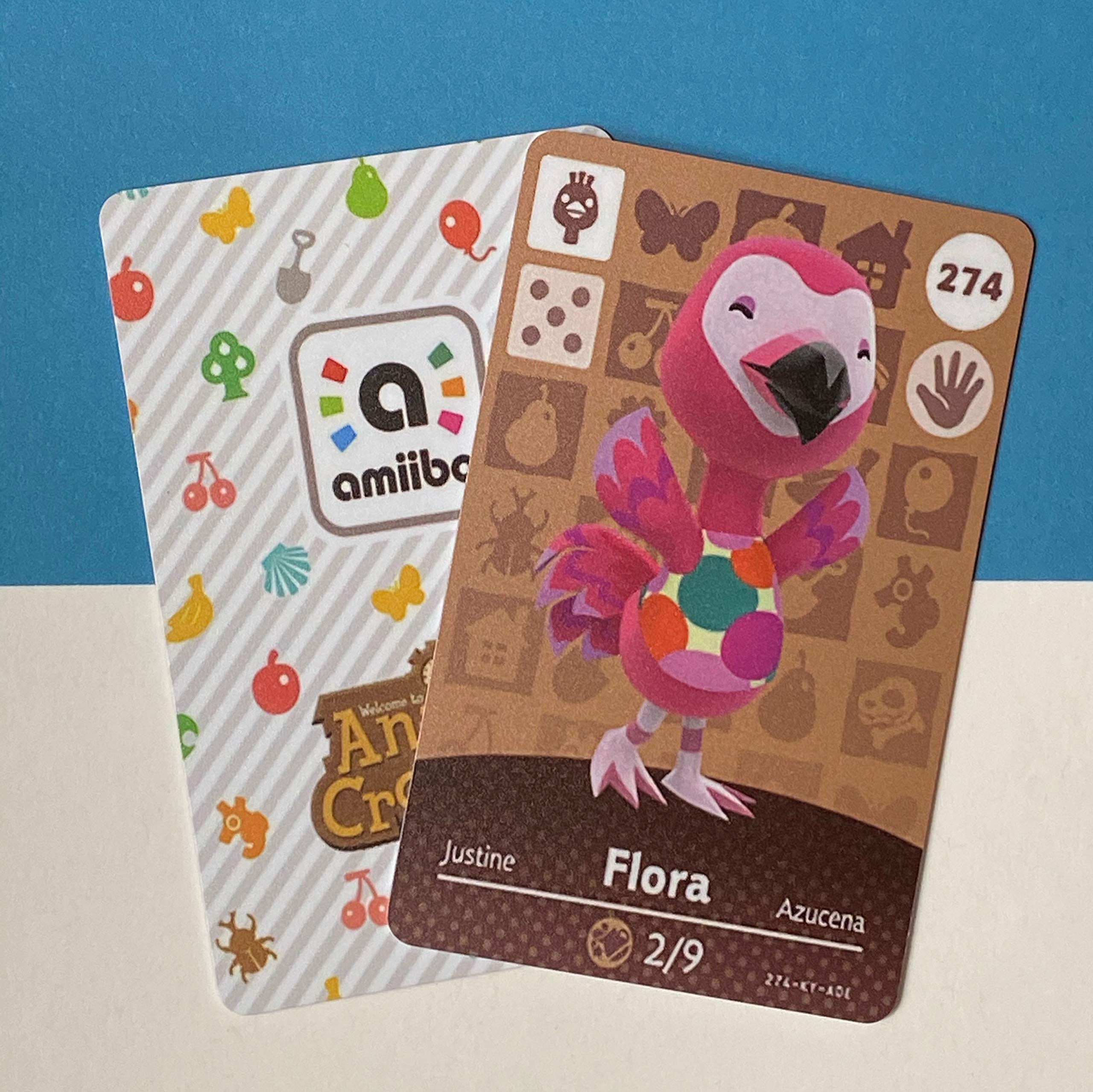 No.274 Flora Animal Crossing Villager Cards Series 3. Third Party NFC Card.  Water Resistant : Amazon.sg: Video Games