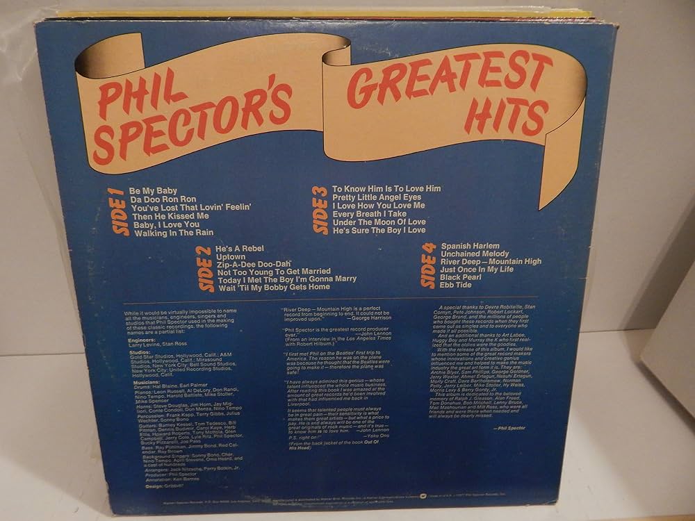 Amazon.com: Phil Spector's Greatest Hits, 1977: CDs & Vinyl
