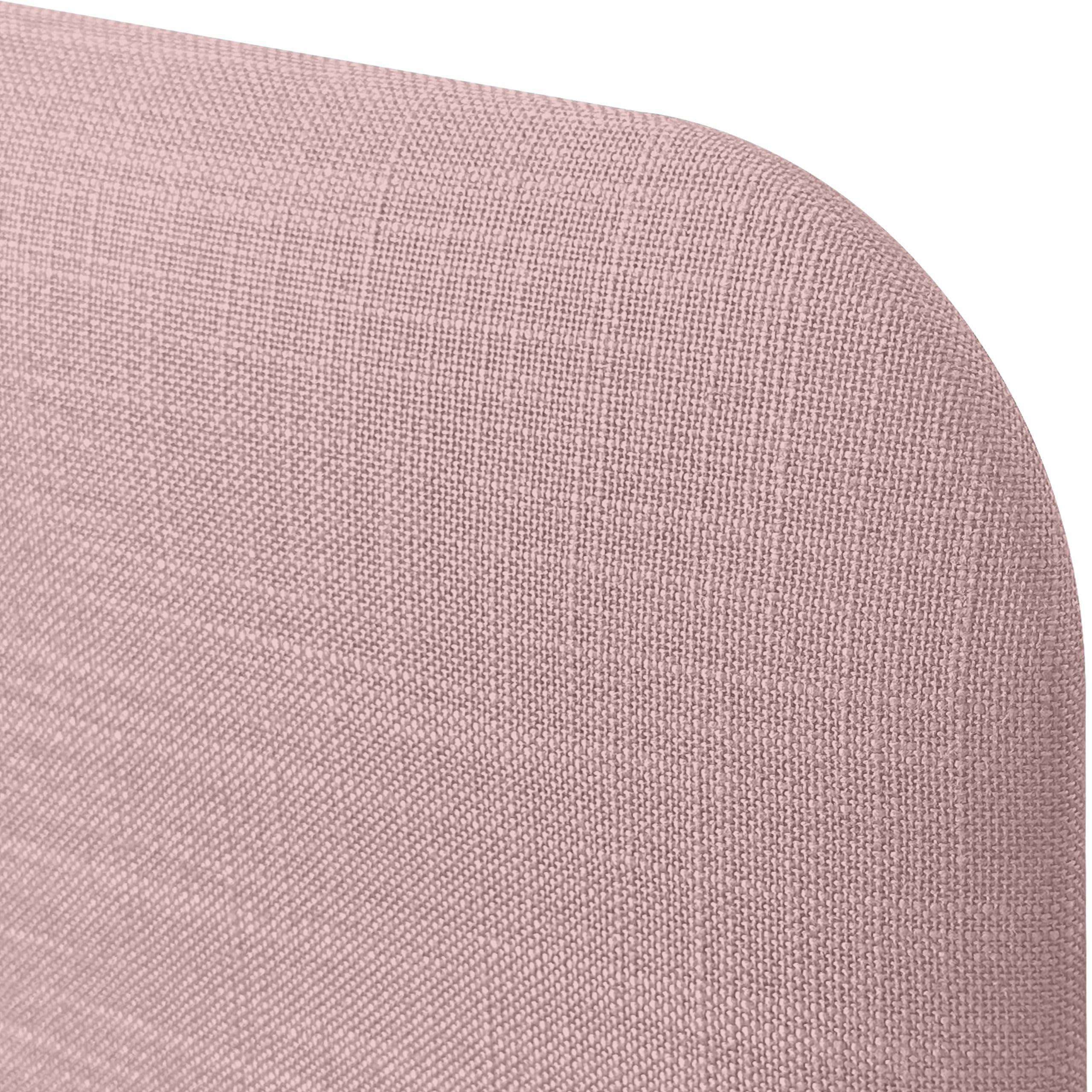 DHOME Cabecero Tapizado Liso Curvo Lino 70cm Altura con Patas para Pared Acústicos Cabeceros Absorbentes Cabezal Cama Dormitorio (Rosa Palo, 90cm)