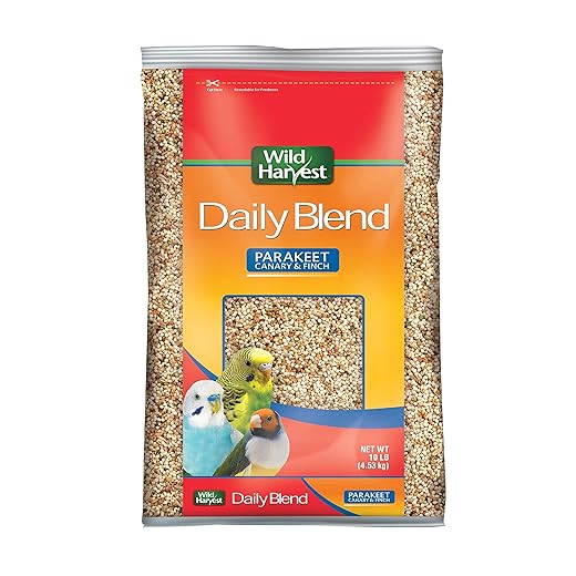 Wild Harvest Daily Blend Nutrition Diet For Parakeet, Canary And Finch 10 Pounds