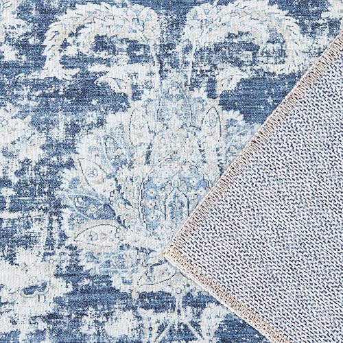 Miniatura 6 de jinchan Alfombra de pasillo de 3 x 8 pies, alfombra persa, vintage, lavable, para cocina, alfombra de pasillo con estampado floral, alfombra fina