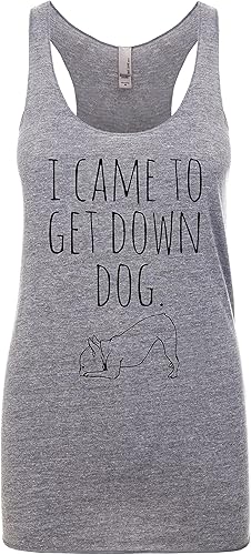 Miniatura 10 de Namaste Home With My Dog, Women's Graphic Racerback Tank Top by Moonlight Makers, Funny Gift for Her, Shirts with Sayings, Yoga Tee (XS, Heather