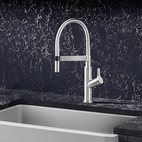 Miniatura 2 de BLANCO, Grifo de cocina inoxidable 401991 SOLENTA Semi-Pro, 1.5 GPM