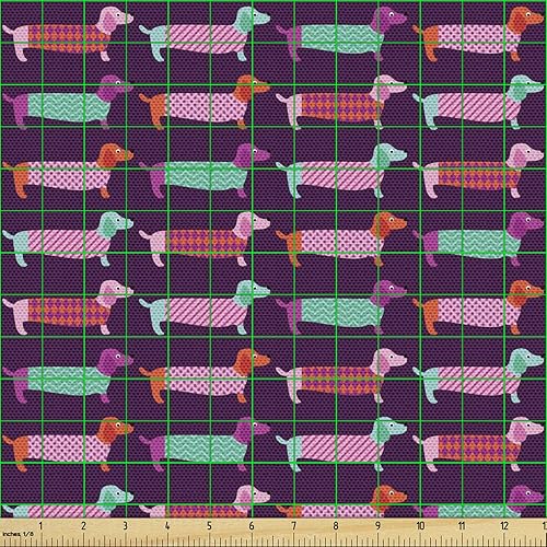 Vista 152 de Ambesonne - Tela multicolor impresa digital por The Yard