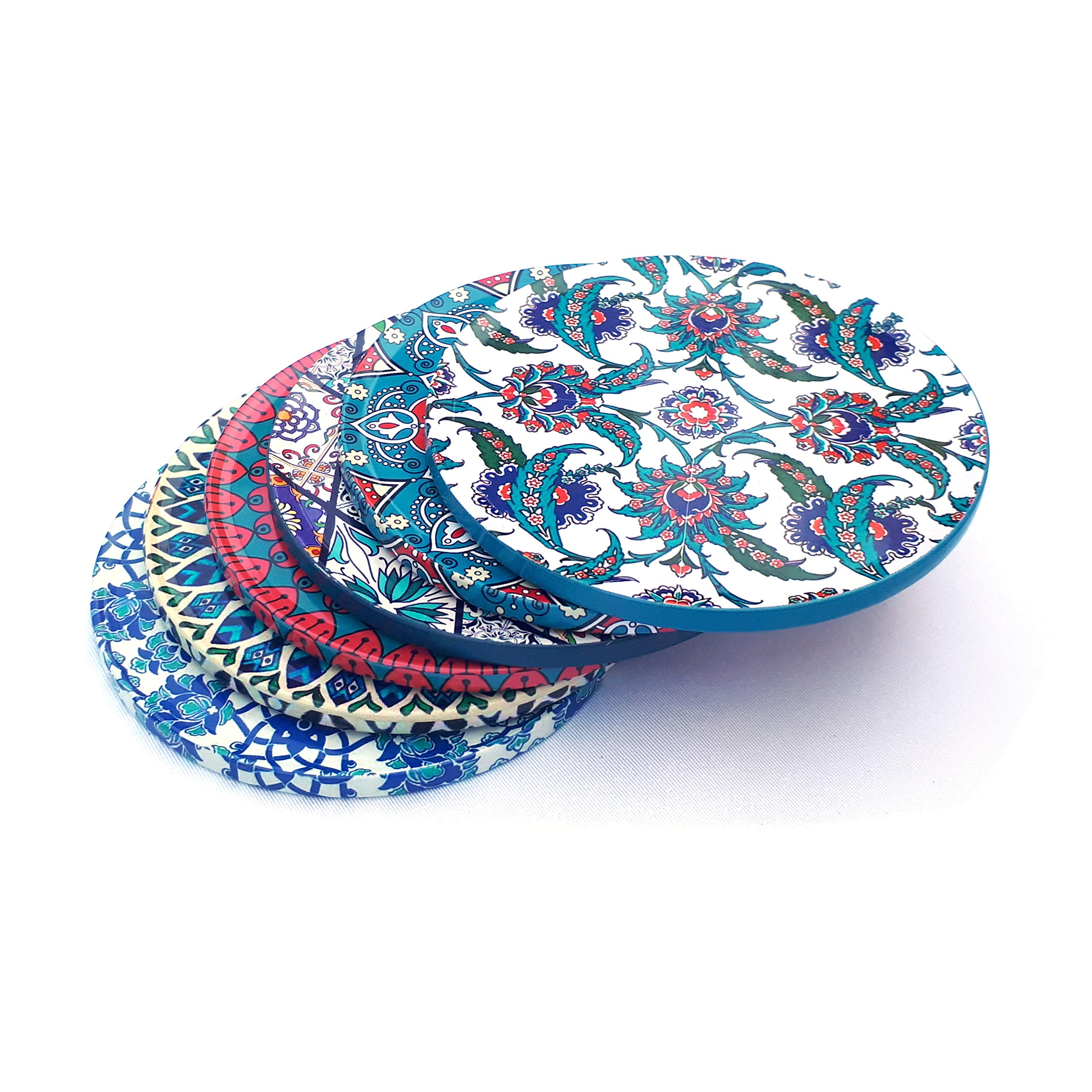 Alwan Ottoman Motif Coaster Set of 6 - EE8316S6 (Trabzon)