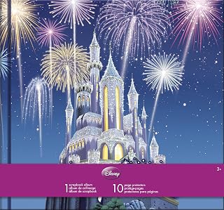 SandyLion DAB9 Disney Classics 12x12 Scrapbook Album Blue - Archival Safe with 10 Page Protectors