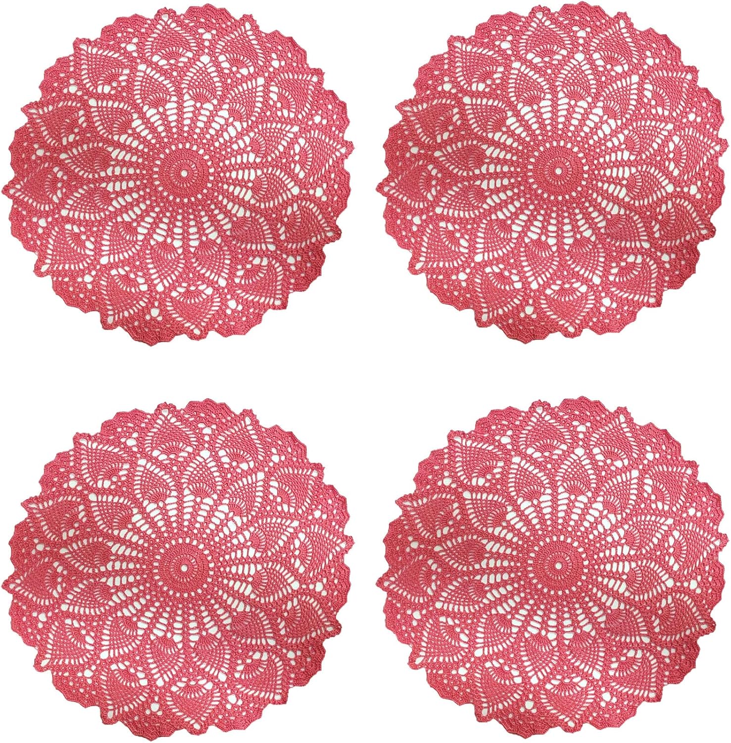 ドイリー1251❤️ツル薔薇のスクエアドイリー✨ ドイリー レース 編み