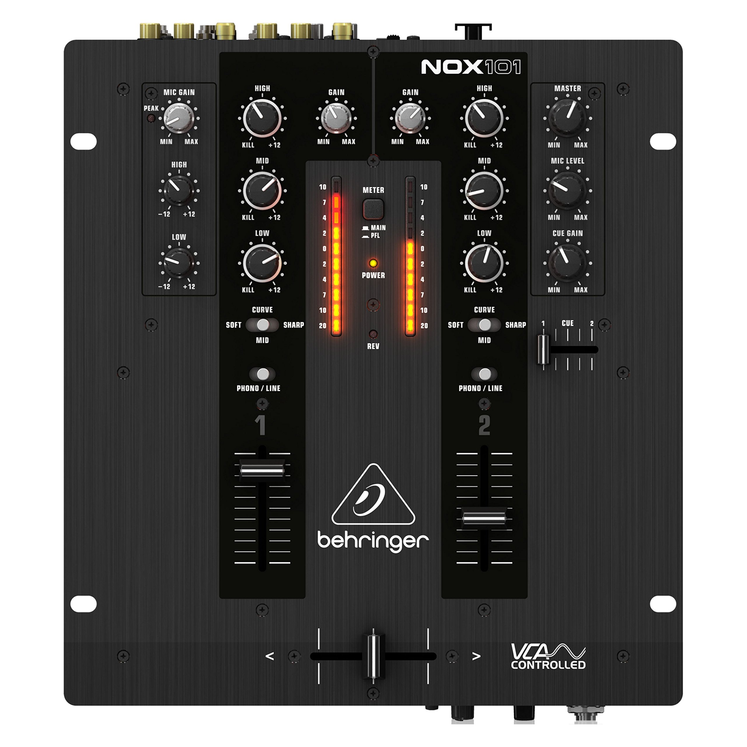 PRO MIXER NOX101 Premium 2 Channel DJ Mixer with Full VCA-Control and Ultraglide Crossfader