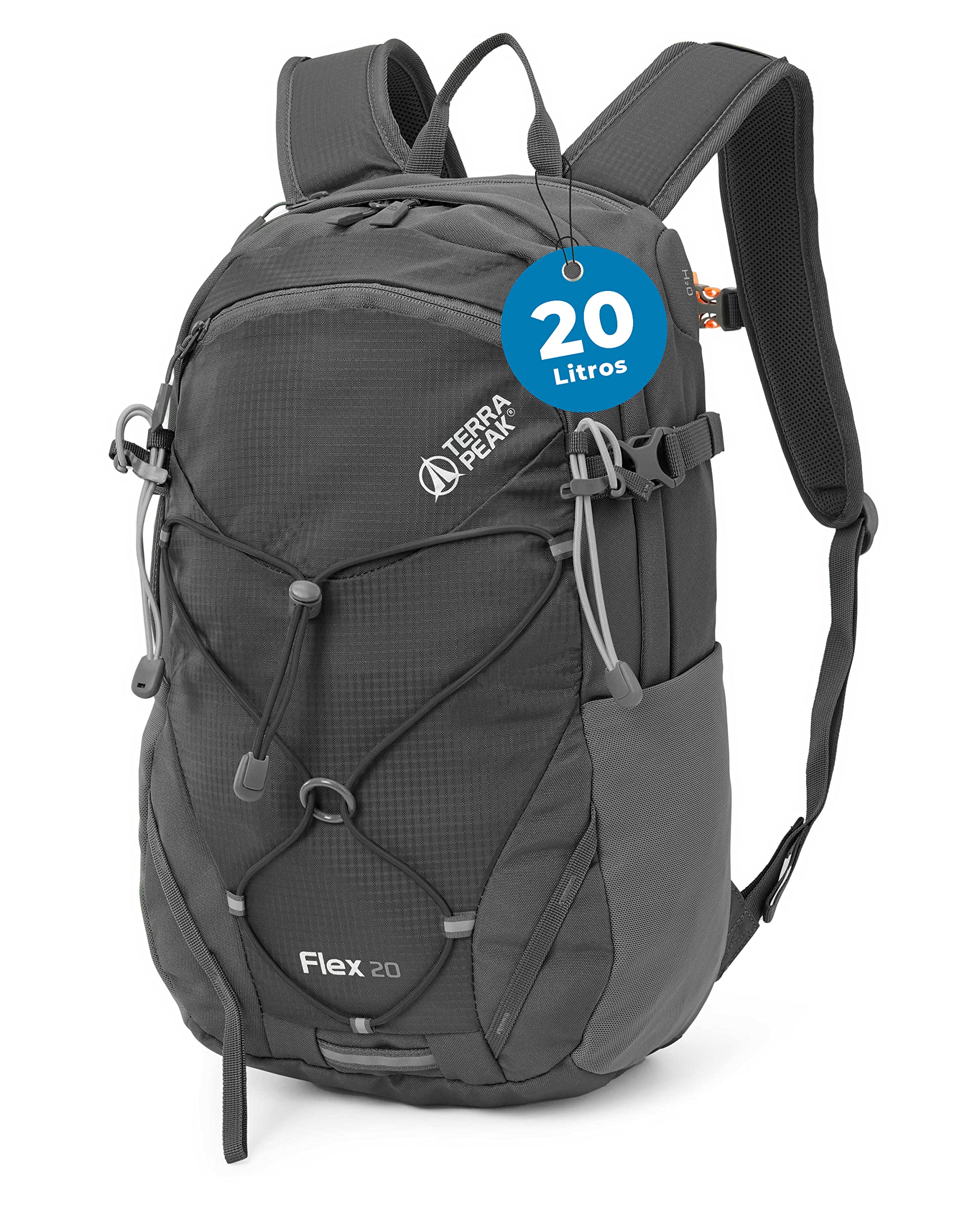 Terra Peak® Mochila de Senderismo 20L para hombre y mujer (FLEX 20 PEQUEÑA) - Mochila de montaña, trekking y viaje para exteriores, ergonómica e impermeable, con ventilación trasera (transpirable)