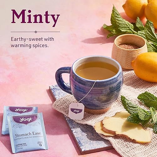 Miniatura 4 de Yogi Tea Stomach Ease Tea - 16 bolsas de té por paquete (4 paquetes) - Té digestivo para ayudar a calmar el estómago - Té calmante para el estómago