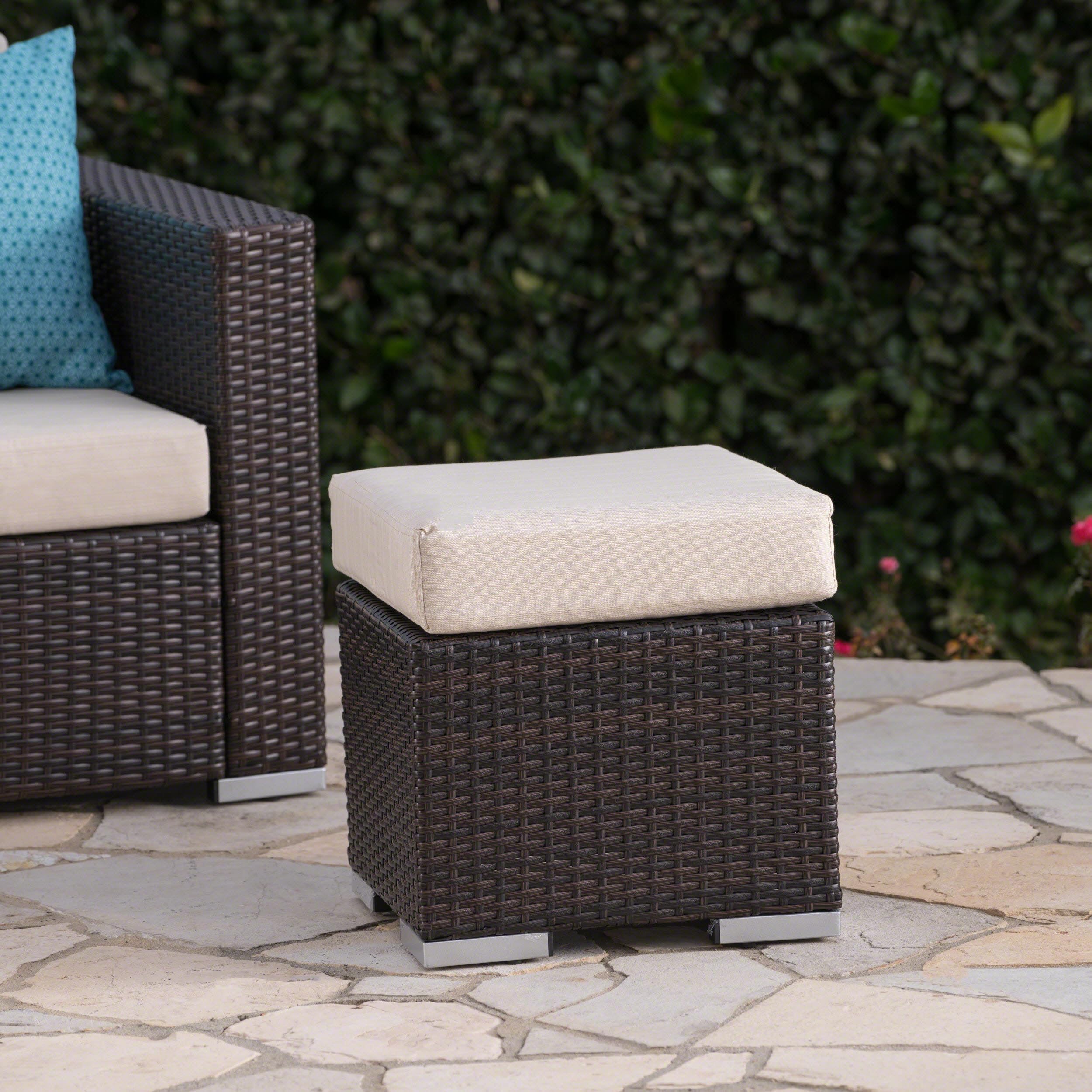 Ergode Clearwater Outdoor Patio Teak Wood Ottoman