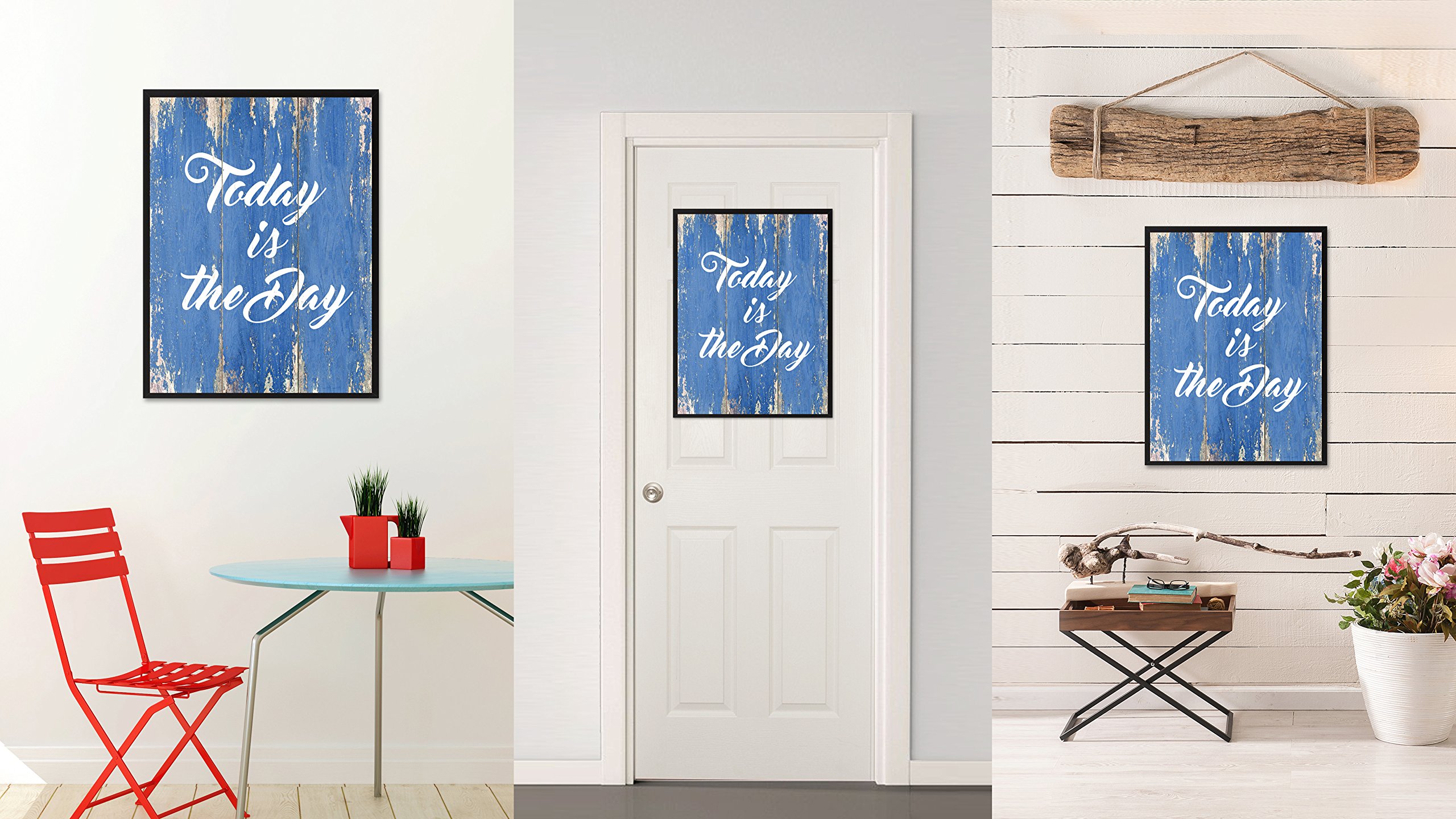 Amazon.com: Today Is The Day Quote Saying Canvas Print Home Decor