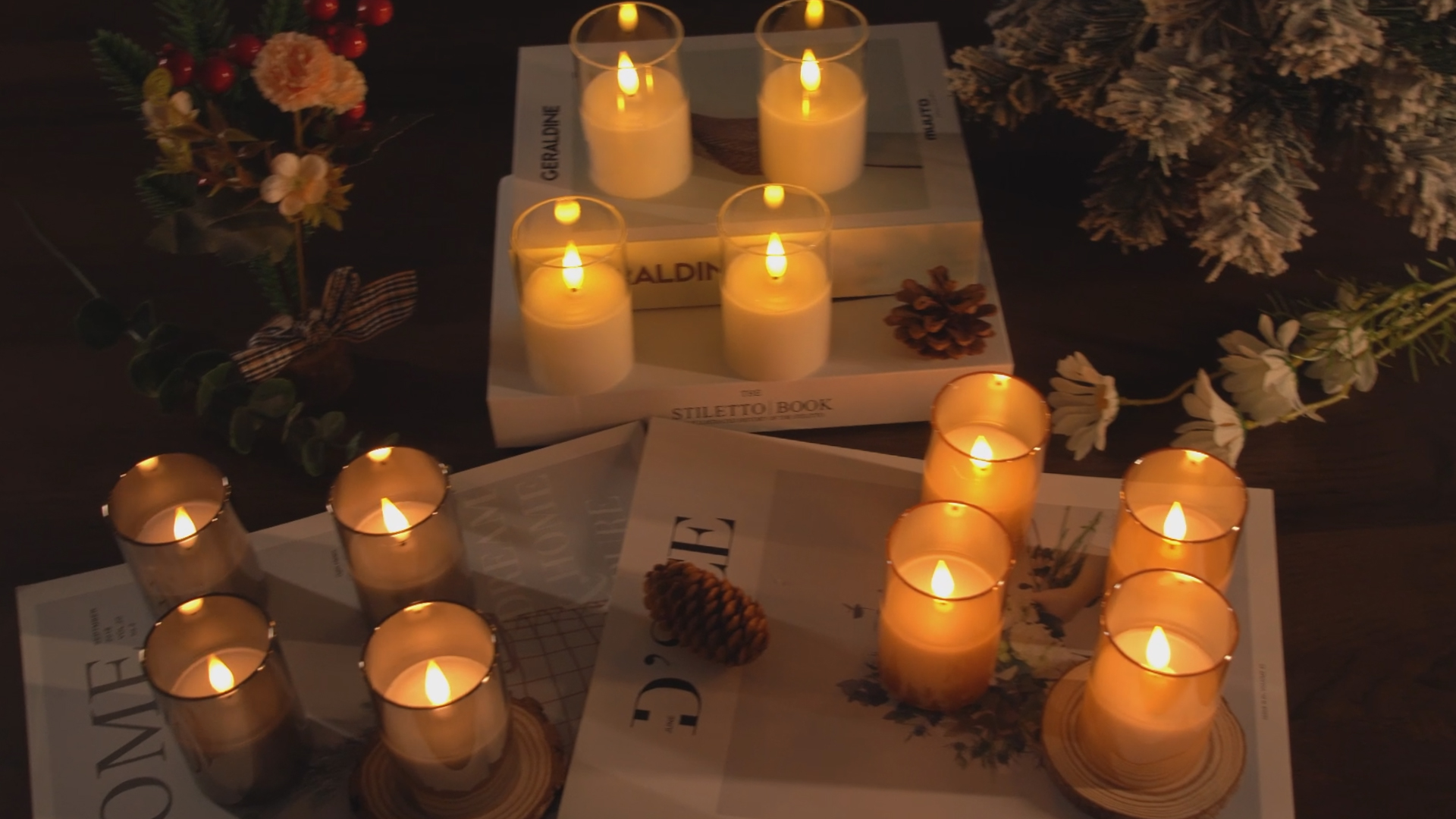 Amazon.com: Glass Flameless Votive Candles with Remote, Battery