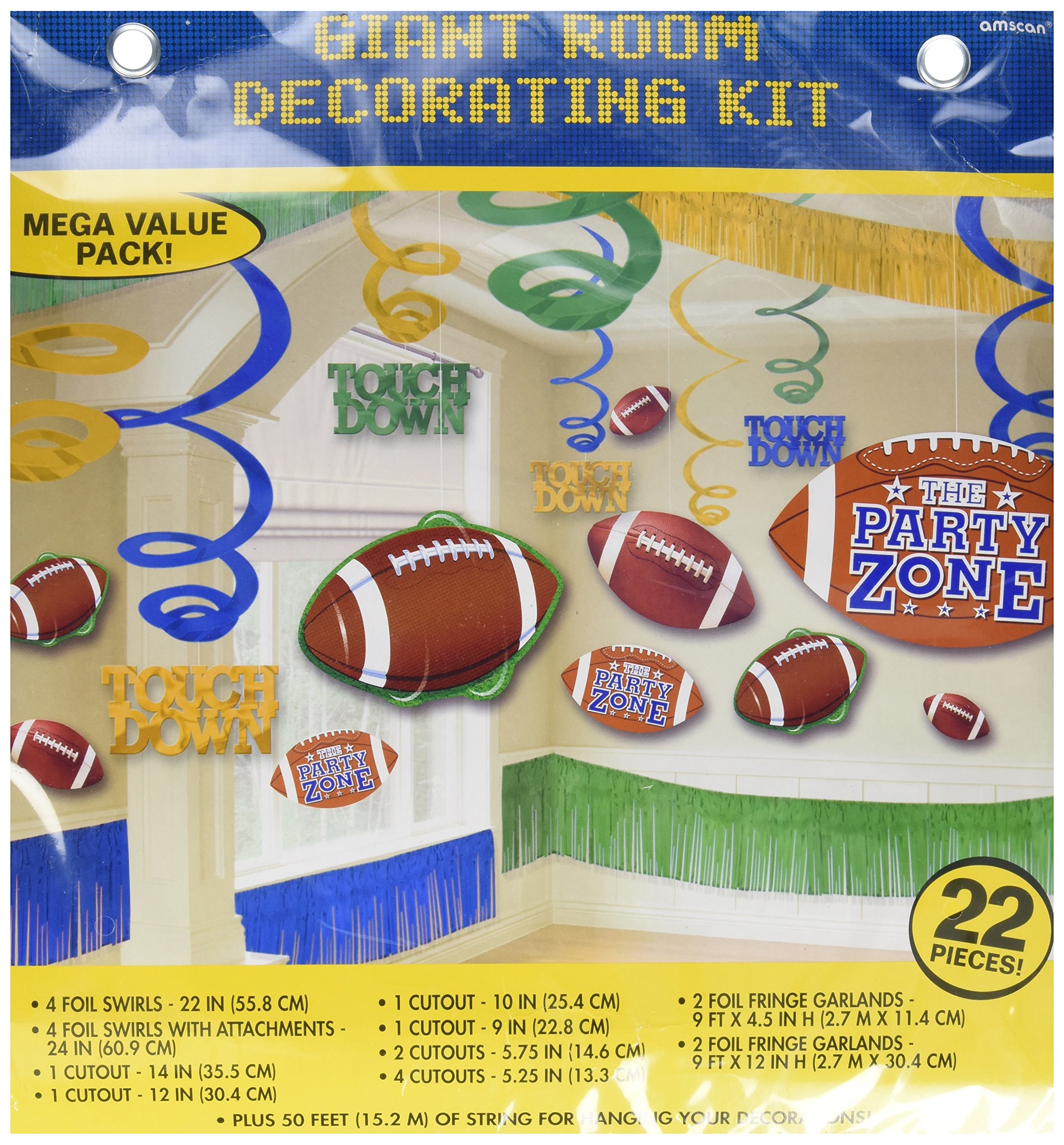 Amscan Football Giant Room Party Decorating Kit