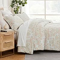 Vista 27 de Southshore Fine Living, Inc. Juego de funda de edredón tamaño King, reversible, juego de ropa de cama de microfibra de alta calidad, fácil cuidado