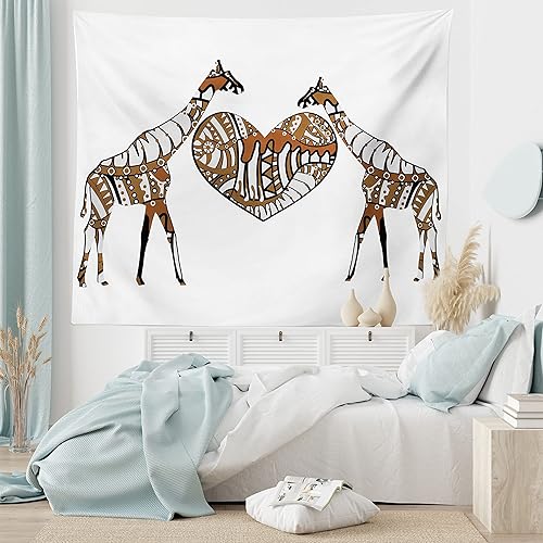 Miniatura 33 de Ambesonne Tapiz de fantasía, paisaje de fantasía con reloj, rayos de cielo de ensueño desde el techo, arte ficticio, colgante de pared ancho para