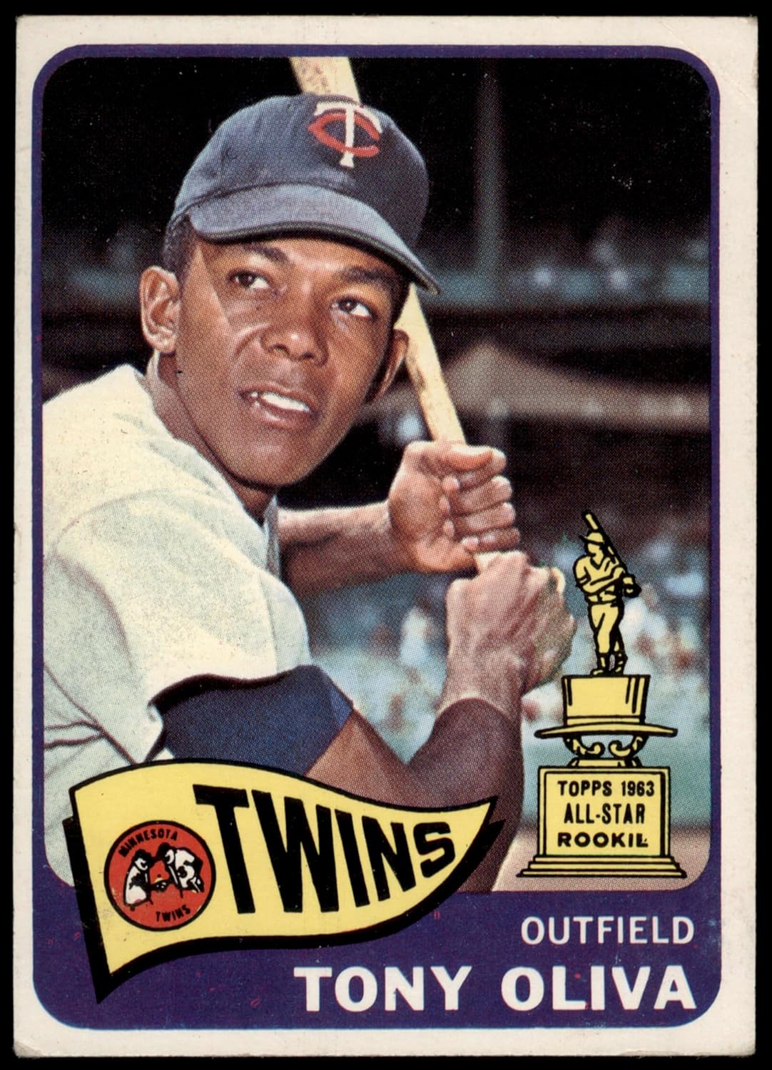 1965 Topps #340 Tony Oliva Minnesota Twins (Baseball Card) VG Twins