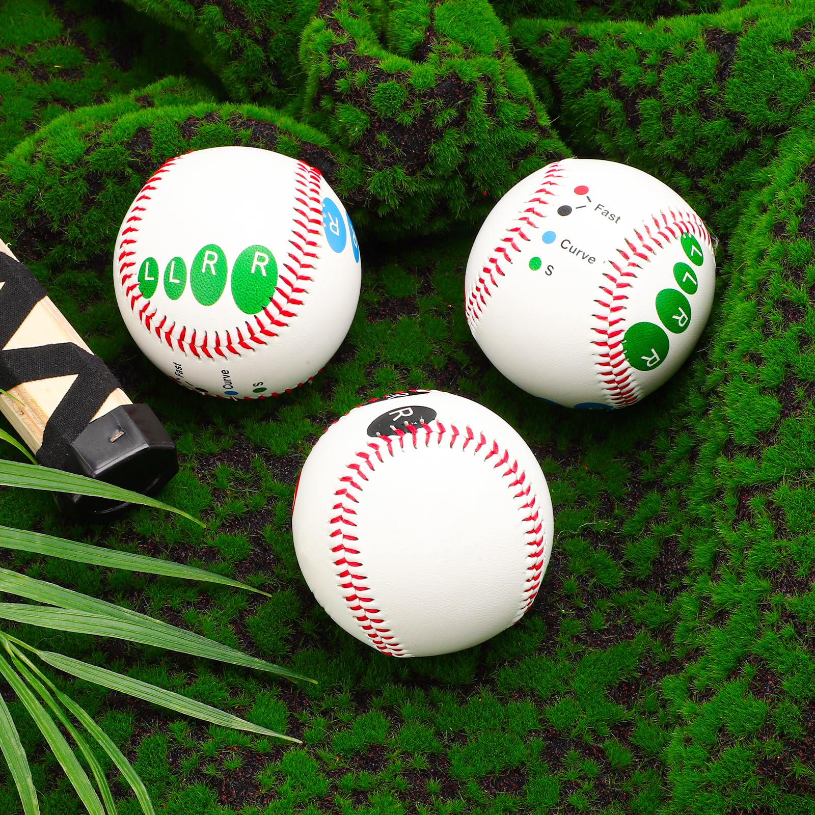 3 Pezzi di Palle Allenamento basebal, Allenamento di Baseball con Posizionamento Delle Dita Attrezzatura per l'Allenamento di Baseball per Principianti per Imparare le Prese da Baseball