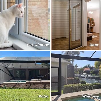 Window Screen Ultra Clear Stainless Steel Window Screen Replacement Screen Mesh for Windows Courtyards Patio Porch Pool Door (24x25')