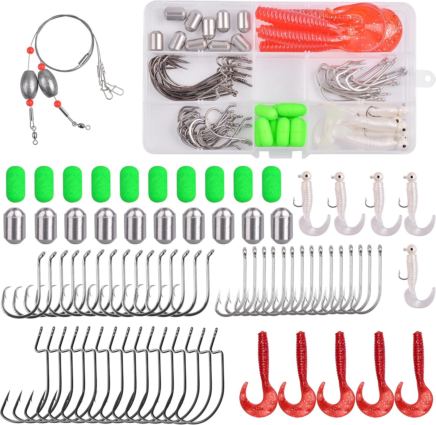Saltwater Surf Fishing Kit, 77pcs Surf Fishing Gear Set