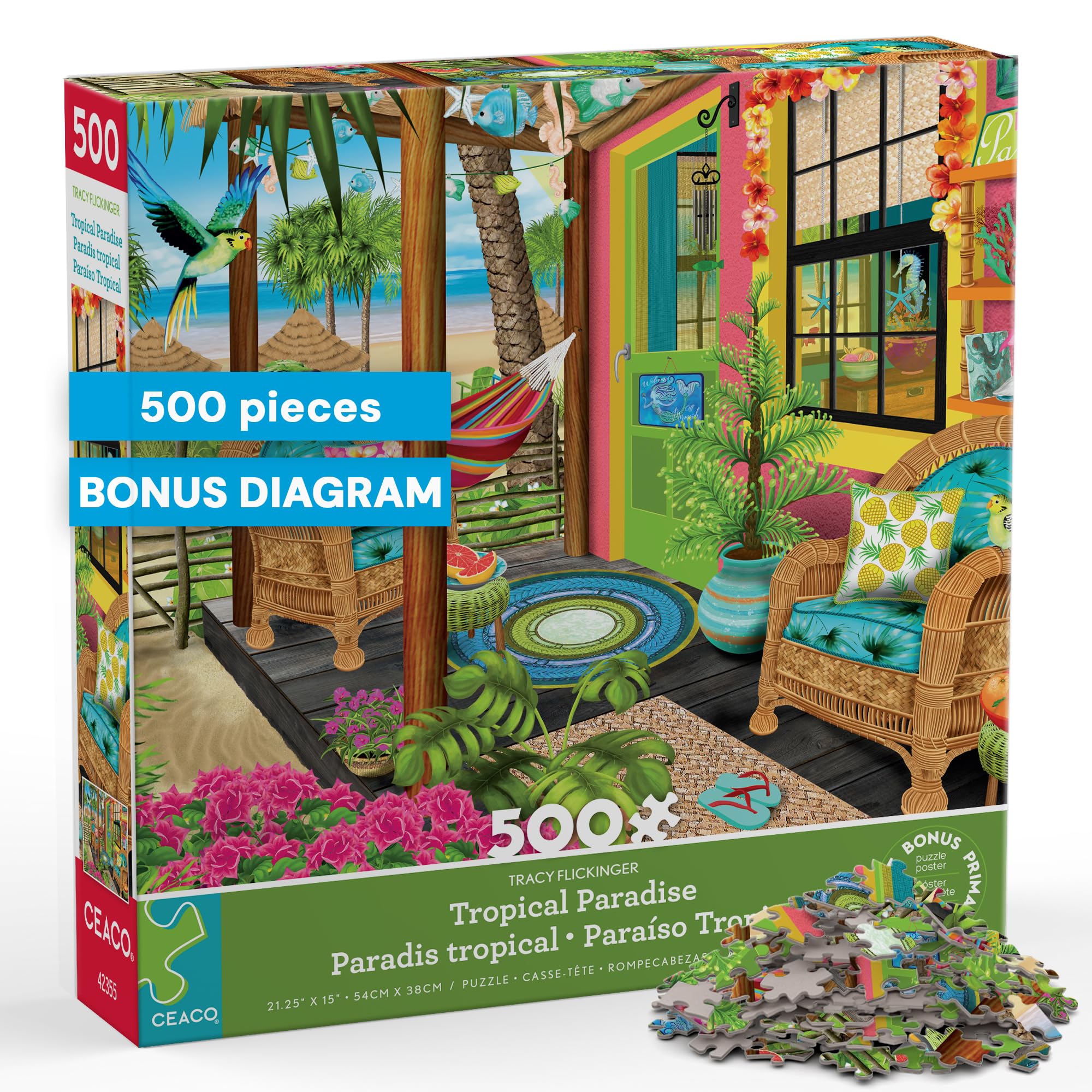 Amazon.com: Ceaco - Tropical Paradise - 500 Piece Jigsaw Puzzle
