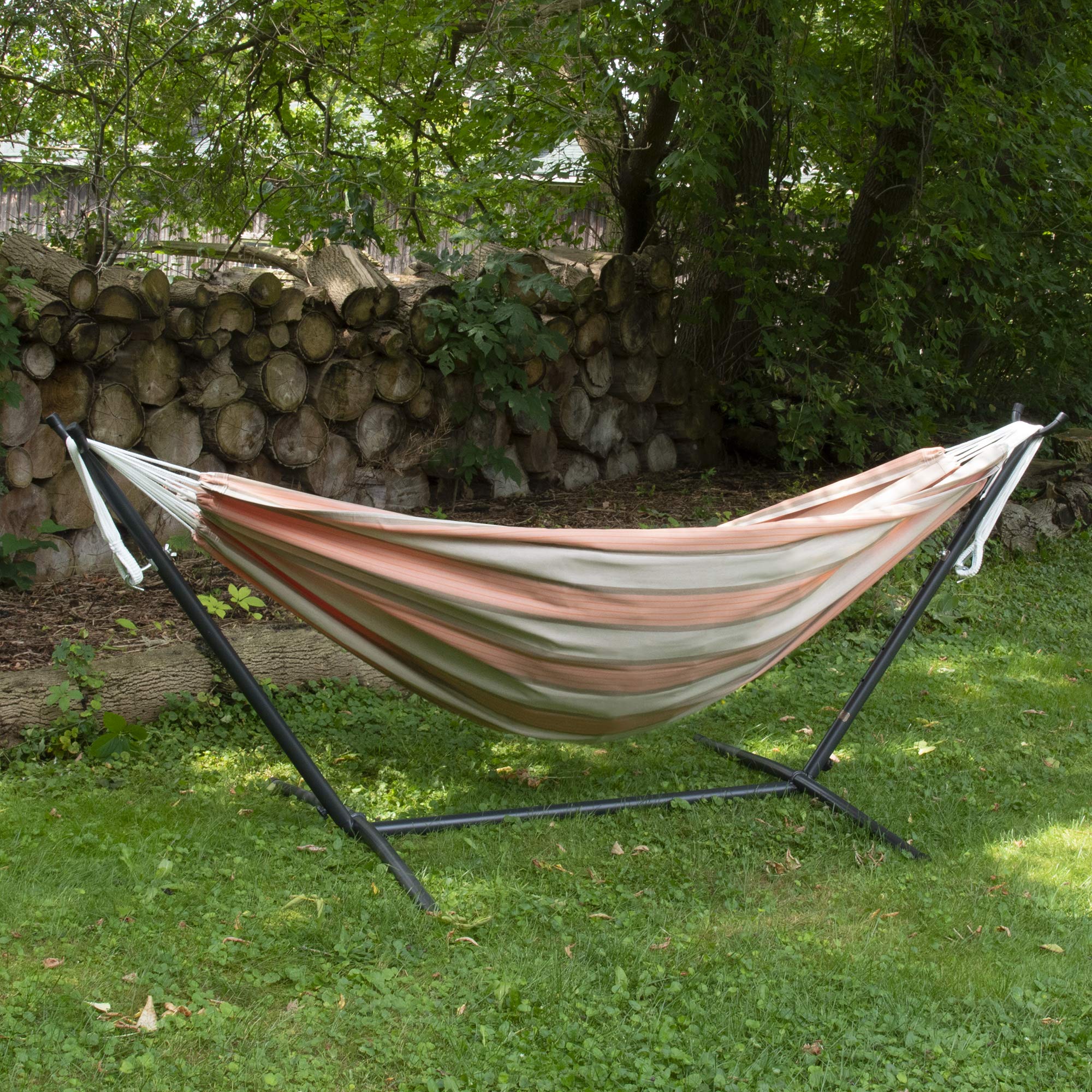 Vivere C8SUNCA Sunbrella®-Hängematte mit Gestell Cameo (8 Fuß) Garten