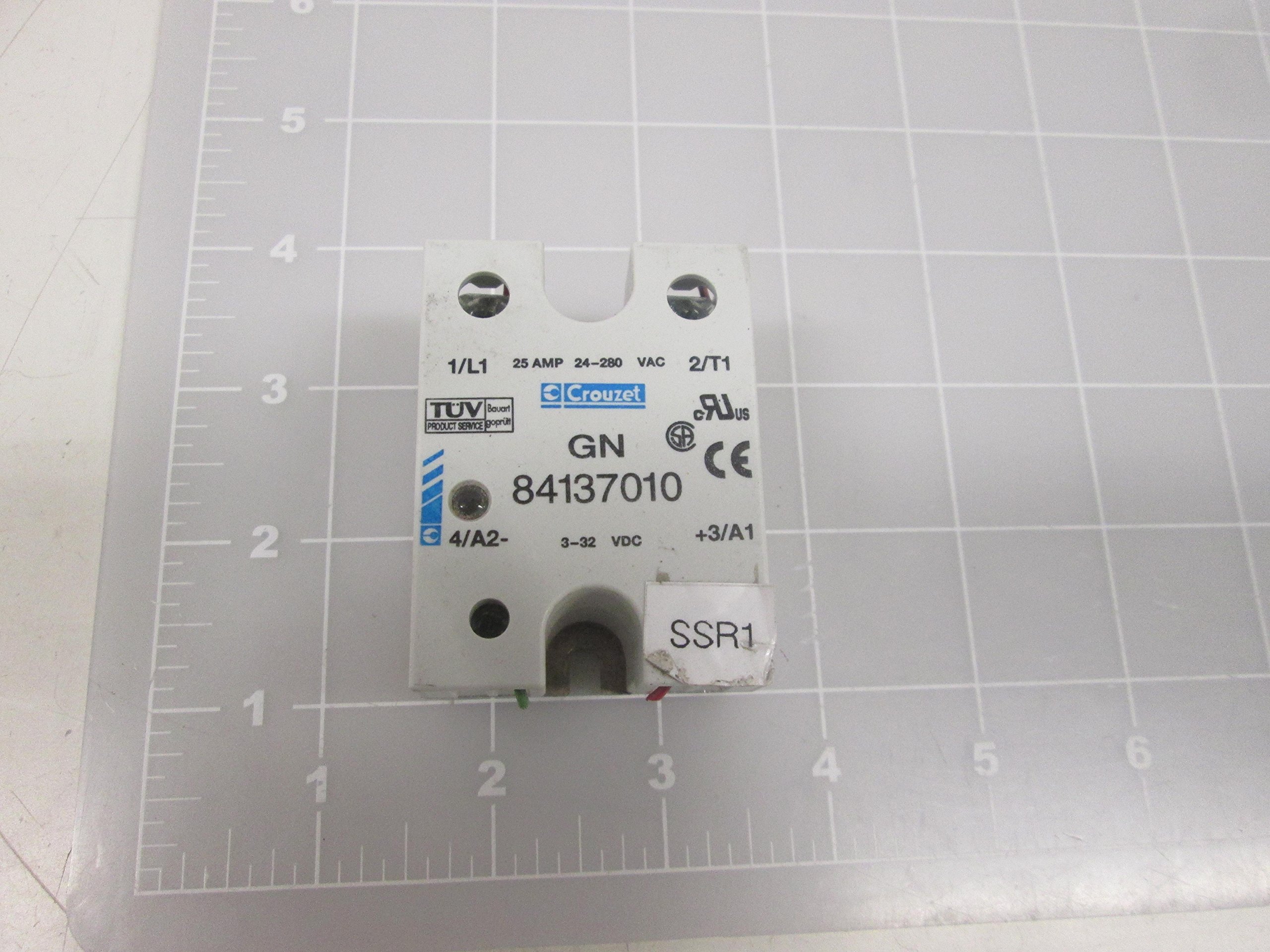 CROUZETGN 84137010 Solid State Relay 3-32VDC coil with 25A 280VAC contact GN84137010