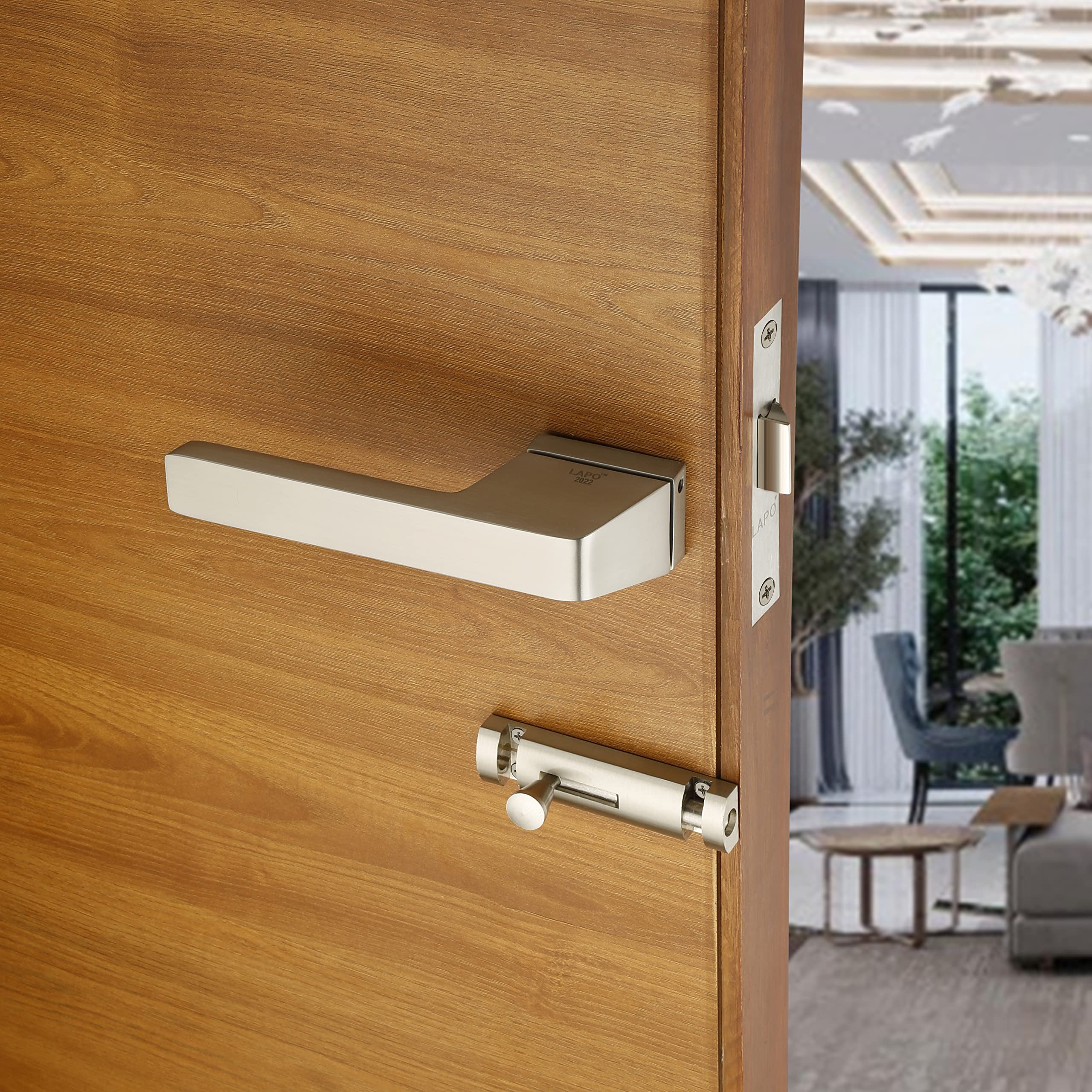 LAPO Heavy Duty Mortise Door Lock Handle Set for Bathroom, Balcony and Storeroom Door, Weatherproof Door Lock for Bathroom with Brass Baby Latch and Handles| Matt Finish | 3 Years Warranty Ro-154 (B0BXCXTYL3) Amazon Price History, Amazon Price Tracker