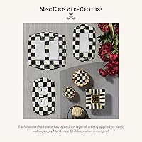Vista 6 de MACKENZIE-CHILDS Enamel Switch Plate, Light-Switch Cover, Single Rocker, Black-and-White Courtly Check