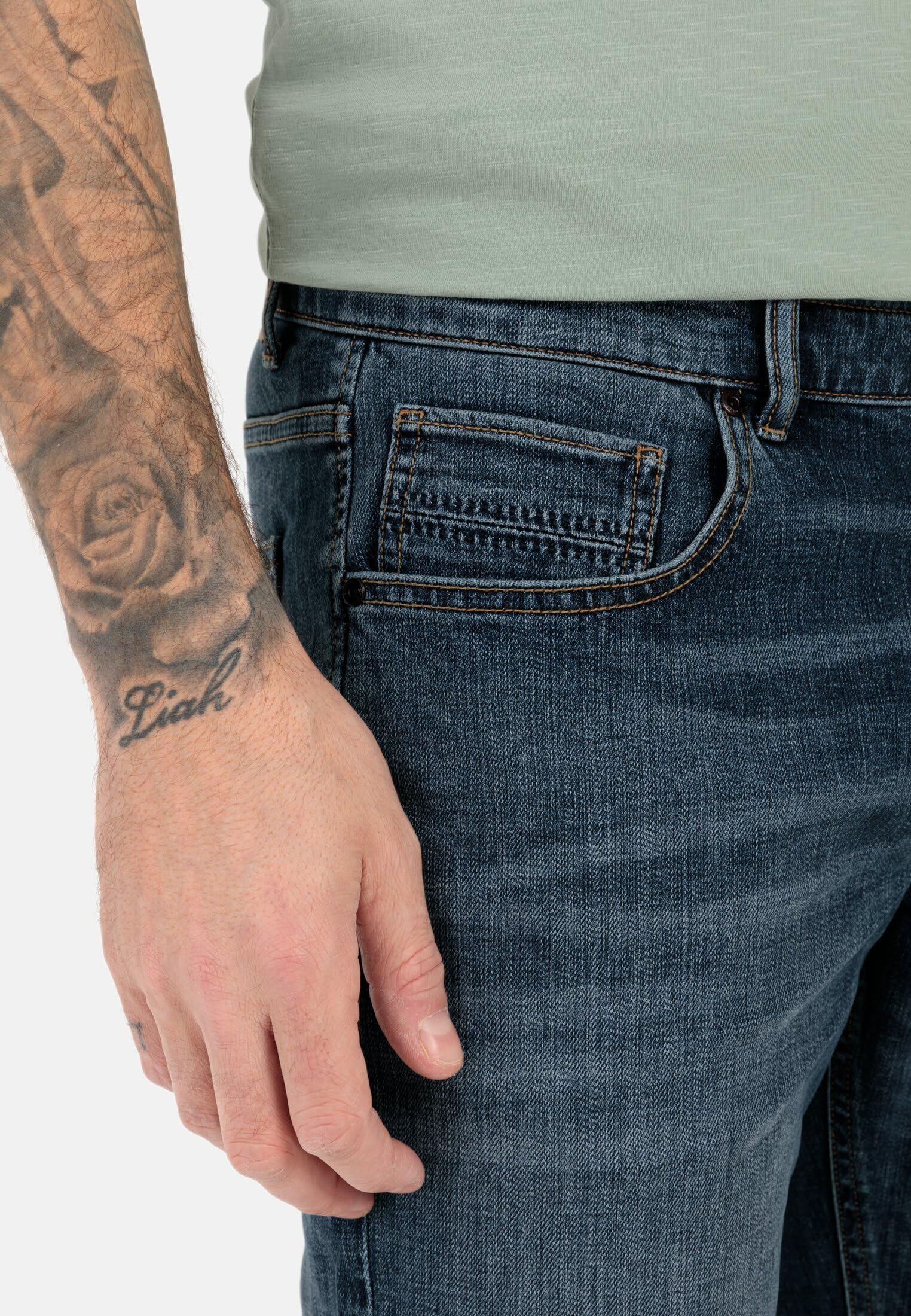 camel active Herren Slim Fit 5-Pocket Jeans