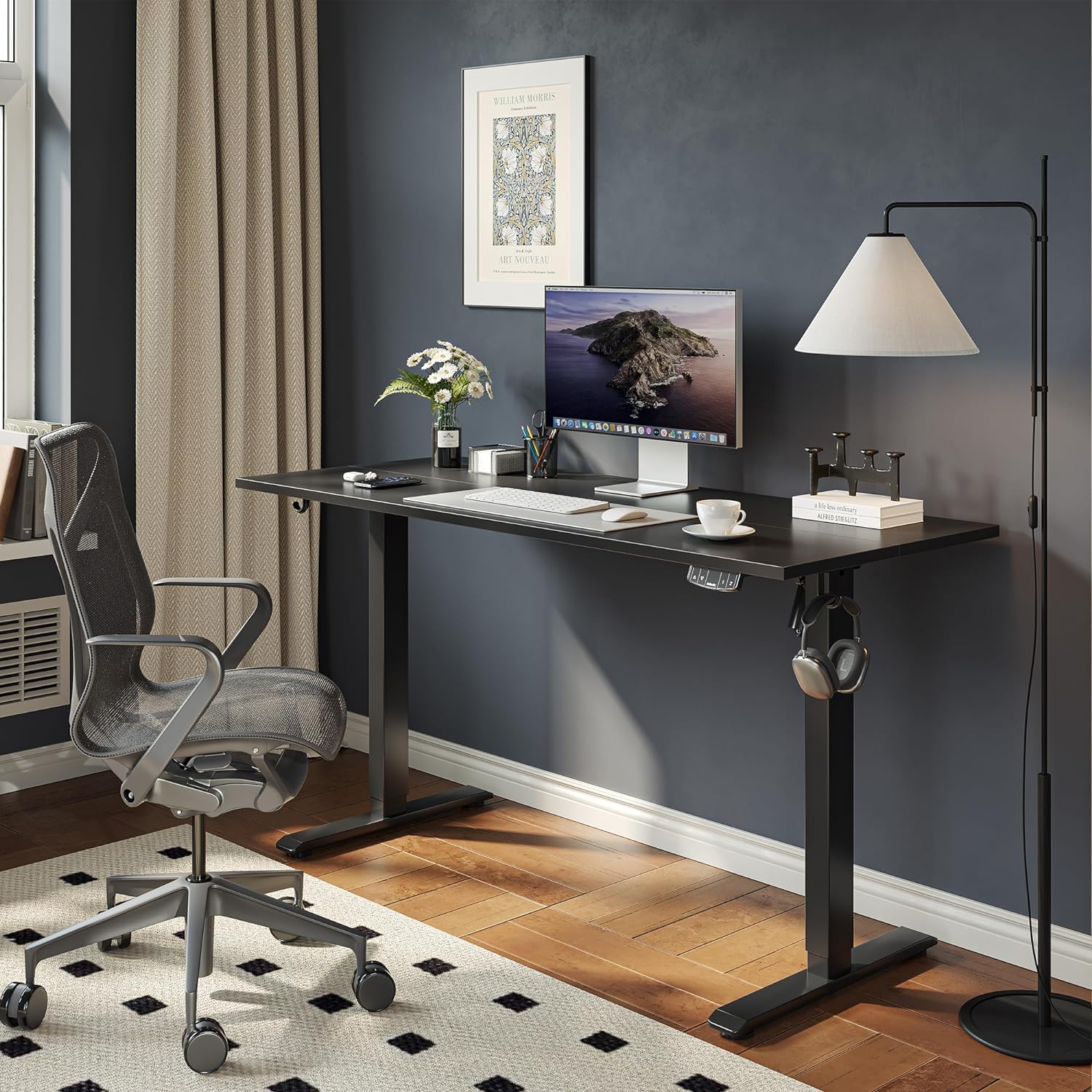 Agilestic Electric Standing Desk, 48 x 24 Inches Height Adjustable Desk, Sit Stand up for Work Office Home, Ergonomic Rising Computer Table with Memory Preset, Rustic Brown Agilestic Electric Standing Desk, 48 x 24 Inches Height Adjustable Desk, Sit Stand up for Work Office Home, Ergonomic Rising Computer Table with Memory Preset, Rustic Brown