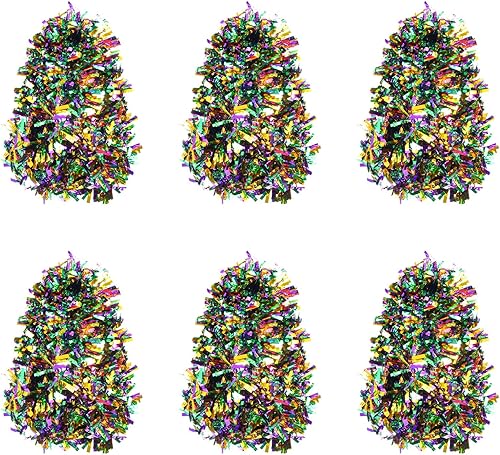 Miniatura 19 de Shappy Guirnalda de oropel negra de 90 pies, 6 rollos para decoración de Halloween, Navidad, guirnalda metálica con purpurina para bodas, fiestas