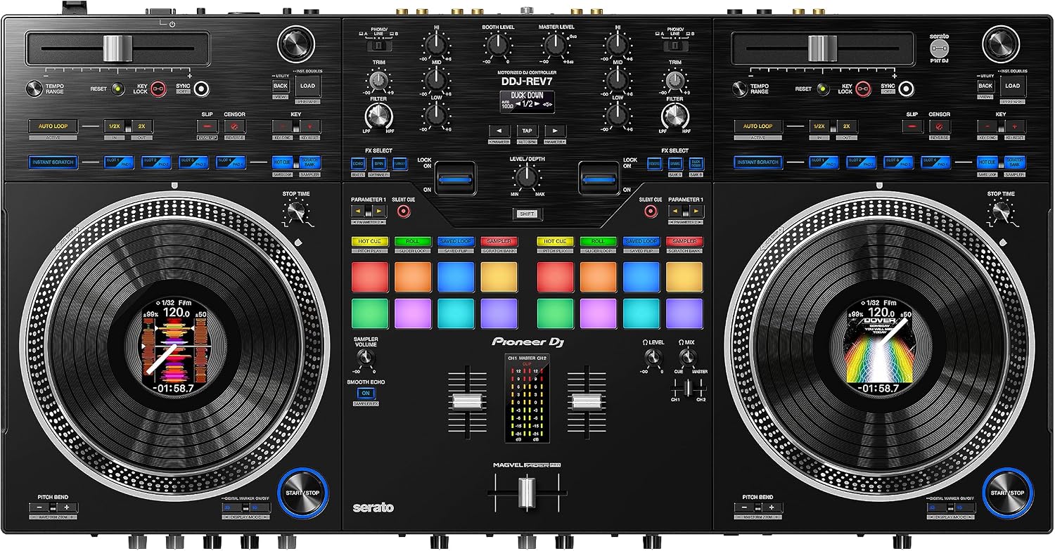 Pioneer DJ DDJ-REV7 2-Channel Motorized Battle DJ Controller, Serato
