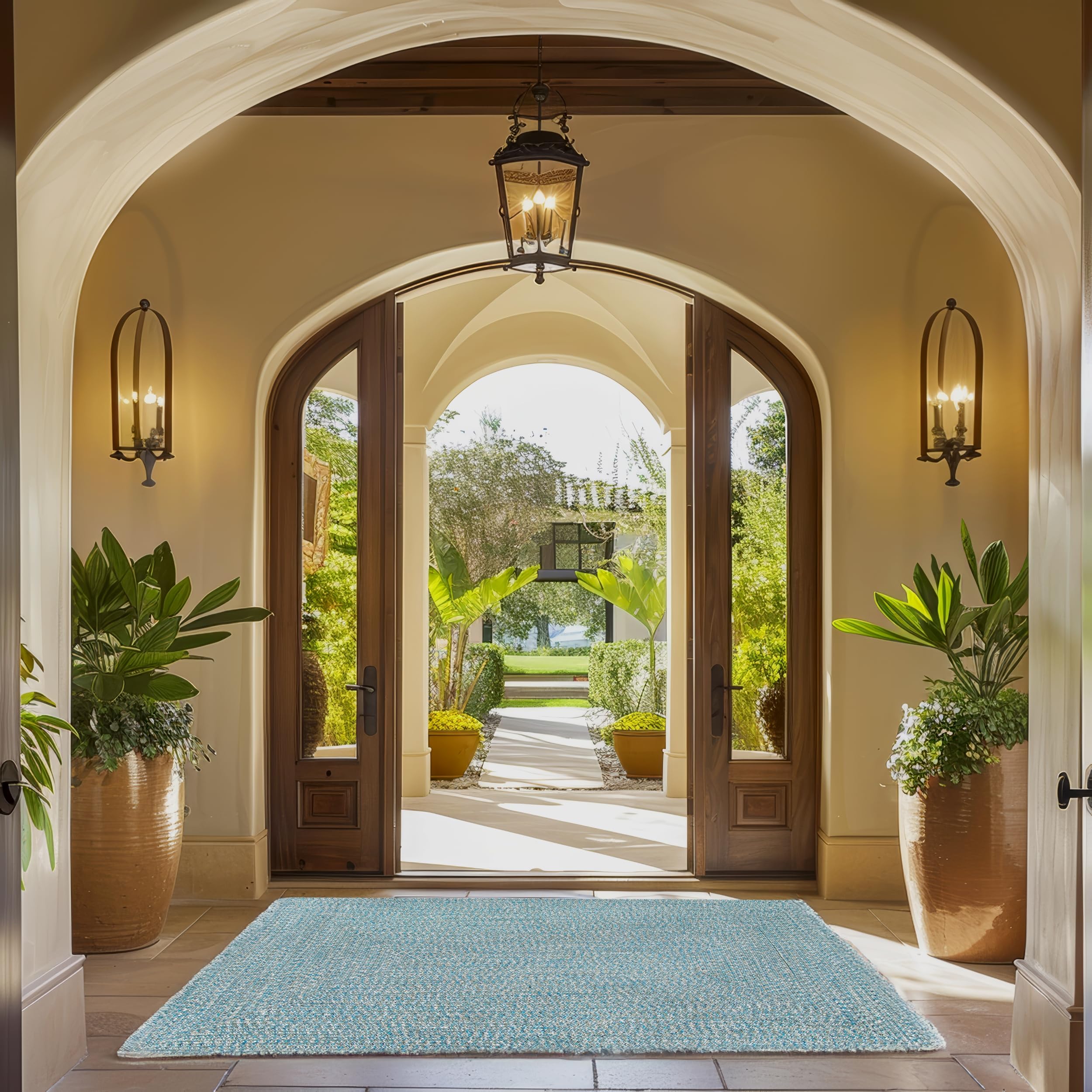 nuLOOM Wynn Braided Indoor/Outdoor Area Rug, 3x5, Aqua