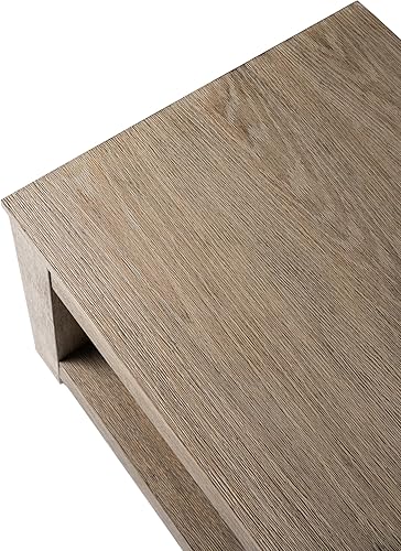 Miniatura 7 de Maven Lane Paulo Mesa auxiliar  Mesa cuadrada de 22 pulgadas con almacenamiento  Madera maciza gris  Ideal para sala de estar y dormitorio