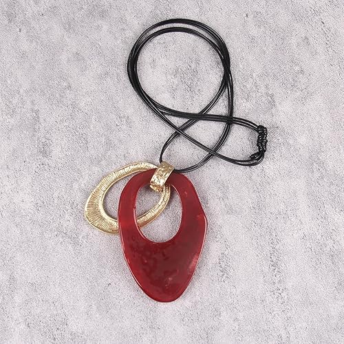 Miniatura 6 de Collares largos y gruesos para mujer, estilo bohemio, grande, con colgante de oro, collar hippie, accesorios de joyería